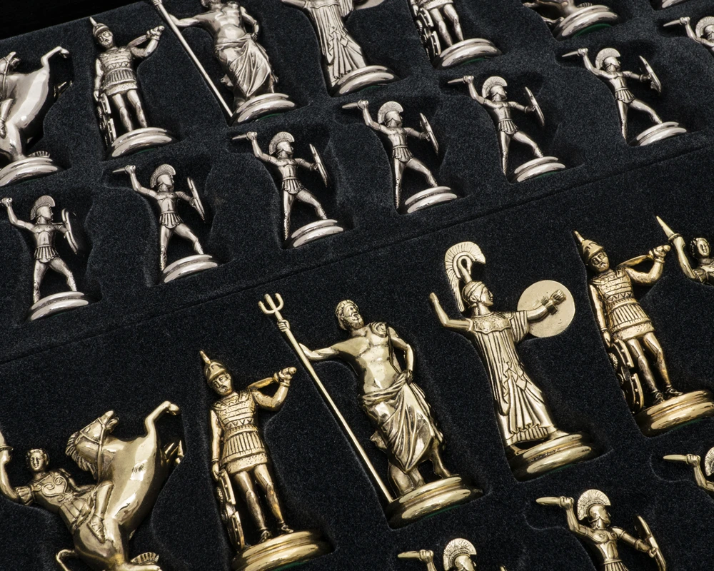 The Manopoulos Greek Mythology Grand Deluxe Chess Set With Wooden Case 6 The Manopoulos Greek Mythology Grand Deluxe Chess Set With Wooden Case - Image 6