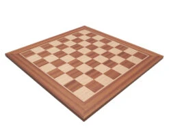 Manopoulos Mahogany Chess Board 20 Inch (50 Cm) -Chess Shop WB50M 02